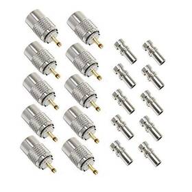Rfa0408-1 Rfadapter Pl-259 Connectors 10 Pack Pl259 Coax For Rg58 Uhf Male 10-pack Rfa0408-1 Rfadapter Pl-259 Connectors 10 Pack Pl259 Coax For Rg58 Uhf Male 10-pack