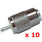 Rfu-500 Silver Mil-spec Plugs Pl259 Shipping Fast Pl-259 10 Type