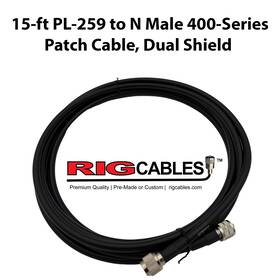 V-rci-400-so-gplgnm-15 Rig Cables Llc 15-ft Pl-259 To N-male 400-series Ultra Low Loss Coax Patch Cable By