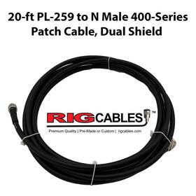 V-rci-400-so-gplgnm-20 Rig Cables Llc 20-ft Pl-259 To N-male 400-series Ultra Low Loss Coax Cable