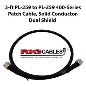 V-rci-400-so-gplgpl-3 Rig Cables Llc 3-ft Pl-259 To 400-series Ultra Low Loss Coax Patch Cable