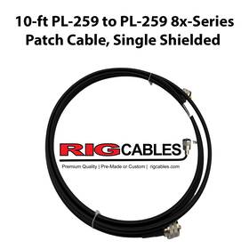 V-rci-8x-st-gplgpl-10 Rig Cables Llc 10-ft Pl-259 To Rg-8x-series Low Loss Coax Patch Cable