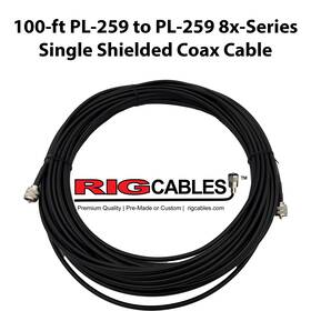 V-rci-8x-st-gplgpl-100 Rig Cables Llc 100-ft Pl-259 To Rg-8x-series Low Loss Coax Patch Cable