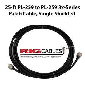 V-rci-8x-st-gplgpl-25 Rig Cables Llc 25-ft Pl-259 To Rg-8x-series Low Loss Coax Patch Cable