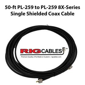 V-rci-8x-st-gplgpl-50 Rig Cables Llc 50-ft Pl-259 To Rg-8x-series Low Loss Coax Patch Cable