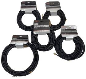 Rf-rg650bk2 Rocketfish Lot Of 5 50ft Antenna Cable Rg6 Coaxial