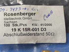Rosenberger 19k15r-001d3 1 Pc Terminator Jack Smp 50 Ohms