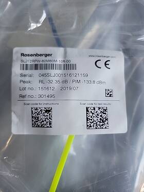 Slj12rpw-60m60m-10ft-00 Rosenberger 25 Lot - Jumper Assembly Cable New Slj12rpw-60m60m-10ft-00 Rosenberger 25 Lot - Jumper Assembly Cable New