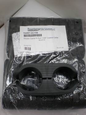Th497-dc158 Rosenberger 1-5/8 Inch Coax Double Clamp Click Blocks Coaxial Cable Support 10-pk