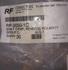 Rp-3050-1c Rf Industries Sma Female Crimp Reverse Polarity Gold Conn Rp-3050-1c Rf Industries Sma Female Crimp Reverse Polarity Gold Conn
