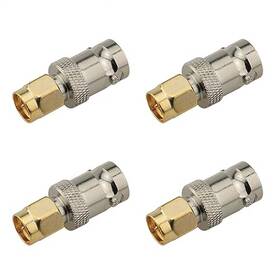Ruiwaer 46145-bsc-4 4pcs Silver Bnc Sma Coax Connector Male To Female Coaxial
