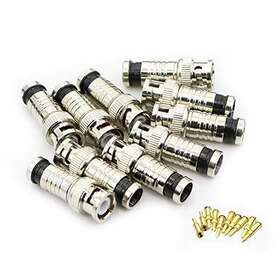 Rg59 Saisn 909792182204 Bnc Male Compression Connectors Coax Cable Adapter Pack Of 10 Rg59 Saisn 909792182204 Bnc Male Compression Connectors Coax Cable Adapter Pack Of 10