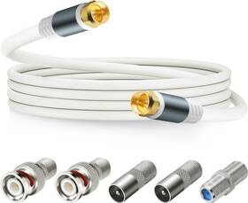 Saisn-rg6 Saisn Rg6 Coaxial Cable Connector Tv Antenna Wire With F81 Bnc F Type Extension