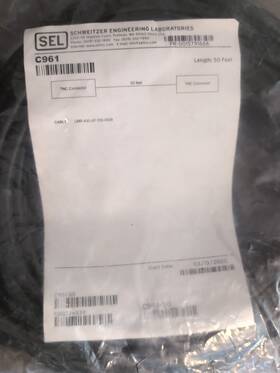 C961-050 Sel Schweitzer Engineering Laboratories C960-75 50ft Tnc Male To Connectors Cable New C961-050 Sel Schweitzer Engineering Laboratories C960-75 50ft Tnc Male To Connectors Cable New