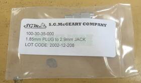 100-31-34-000 Sgmc 100-30-35-000 1.85mm Plug To 2.9mm Jack Adapter Dc-40ghz