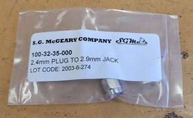 100-32-35-000 Sgmc 2.4mm Male Plug To 2.9mm Jack Female Rf Adapter Dc-40ghz