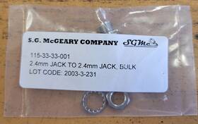 115-33-33-001 Sgmc 2.4mm Jack Female F-f Bulkhead Mount Adapter Dc-50ghz