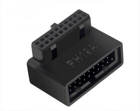 Shanfeilu 739713969921 Usb 3.0 90 Degree Motherboard Adapter 19 Pin/20 Pin Male To Female Extension