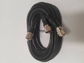 Sh-d809p Shark 9 Foot Black Rg59/u Co-phase Coax Cb Radio Dual Antenna Coaxial Cable 9ft