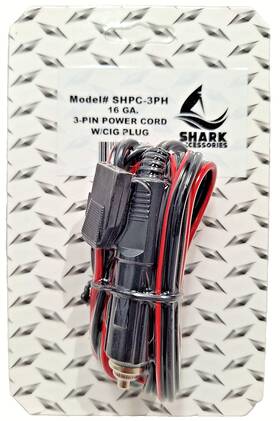 Shark Shpc-3ph - 16 Ga. 3-pin Power Cord With Cig Plug