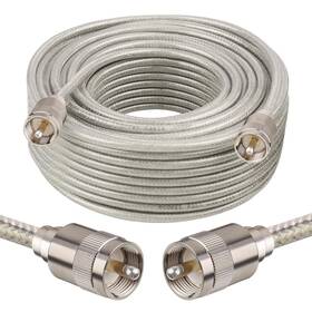 Pl259 Shenzhenshi Maoke Keji Youxiangongsi 635405112067 Mookeerf Cb Coax Cable 75ft Rg8x Stranded Core Uhf Male To Low Loss