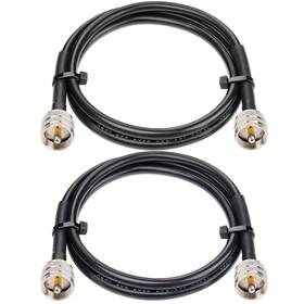 Shenzhenshi Maoke Keji Youxiangongsi 705353066382 Rg8x Jumper Cable 3ft 2 Pack Pl259 Cb Coax 50 Ohm Uhf Male To
