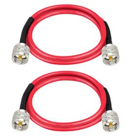 Red-rg8x-uhf-jj-3ft-2ps Shenzhenshi Maoke Keji Youxiangongsi Mookeer Rg8x Jumper Cable 3ft 2 Pack Pl259 Cb Coax 50 Ohm Uhf Red-rg8x-uhf-jj-3ft-2ps Shenzhenshi Maoke Keji Youxiangongsi Mookeer Rg8x Jumper Cable 3ft 2 Pack Pl259 Cb Coax 50 Ohm Uhf