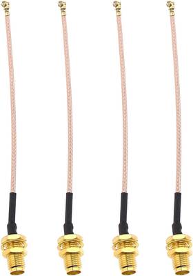 Sing F Ltd 4894669306438 4pcs Rf U.fl Ipex Ipx Mini Pci To Sma Female 4inch Pigtail Antenna Ca
