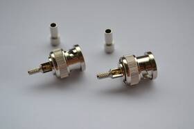 Siren Tm 623543574267 Bnc Male Crimp Connector For Cable Rg174 Rg178 Rg188 Rg196 Rg316 5 Pack