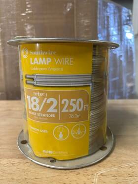 56176344 Southwire 250 Ft. 18/2 Silver Stranded Cu Spt-1 Lamp Wire 56176344 Southwire 250 Ft. 18/2 Silver Stranded Cu Spt-1 Lamp Wire