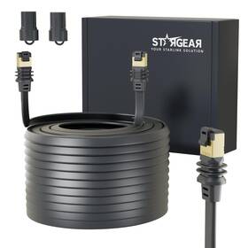 Stargear Sg-spx-spx-v3-flat-bk-30m 100ft Starlink Gen 3/mini Cable Flat Hidden Power Ethenet St