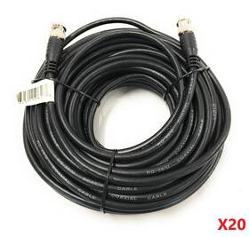 205-547bk Steren Lot Of 20 New Bnc Male To Rg59 Patch Video Cables 50ft