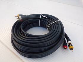 254-25bl Steren 25ft 3 Rca Composite Male To For Audio Video Cable Tv Vcr Dvd