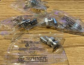 Bnc-50-3-4c Suhner 11 Bnc-50-3-4c/133 Lot Of 32 Rf / Coax Bnc Connector Straight Plug 50