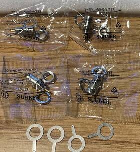 Bnc-50-0-5 Suhner 22 Bnc-50-0-5/133 Lot Of 4 Rf Coax Bnc 50 Straight Bulkhead Panel Mount Bnc-50-0-5 Suhner 22 Bnc-50-0-5/133 Lot Of 4 Rf Coax Bnc 50 Straight Bulkhead Panel Mount