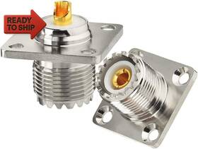So239 Superbat 313022323393 Wlaniot So 239 Connectors Uhf Female Jack Rf Coax Connector 4 Hole Flange