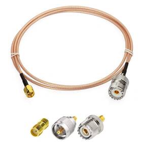 Pl259 Superbat 690770155804 Sma Male To So239 Rf Coaxial Coax Cable 3ft 3pcs So239/pl259 Adapter