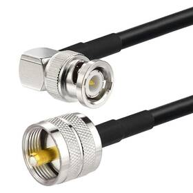 Pl259 Superbat 790404671189 To Bnc Cable Uhf Male Right Angle Rg58 Coax For Cb Ra