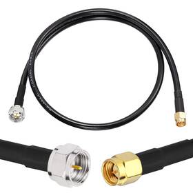 Gp-ac-f-08 Superbat Sma To F Adapter Cable Male Rf Coaxial 2ft Black