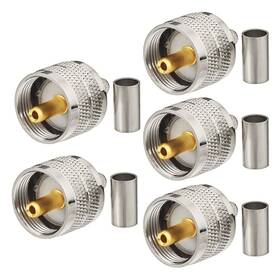 Gp-co-uhf-19 Superbat Wlaniot Pl259 Crimp Connectors Uhf Male Rf Coax Connector Pl-259 Solder