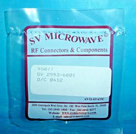 2993-6001 Sv Microwave Sma Male To Adapter Gold Plated Nos Sealed