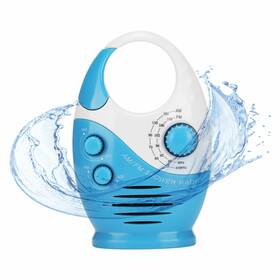 Syh&aqye 074971863707 Waterproof Shower Radio Am/fm With Adjustable Volume Speakers Battery