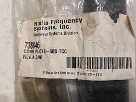 Tableware Systems Division 738846 Cablewave Rfs Coaxial Connector Flc78-50s Tcc Part No