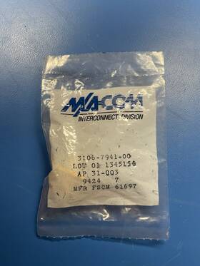 3106-7941-00 Te Connectivity Tnc Panel Mount Jack 15 Ghz Mil-spec Gold Plated Usa Te/amp Ma-com