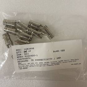 5222420-1 Te Connectivity Lot Of 10 / Amp Rf Coaxial Bnc Jack Straight 50 Ohm Vertical