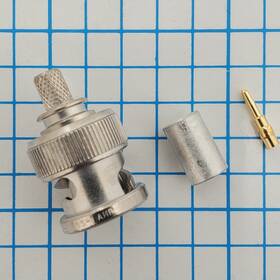 5225395-1 Te Connectivity Amp Connectors Bnc Male Crimp-on Connector Rg-58 Rf 50 Ohms Cable Lot Of 6