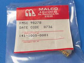 141-1005-0001 Te Connectivity / Microdot Co. 1 Pc Te/microdot Rf Connector Gold Pin