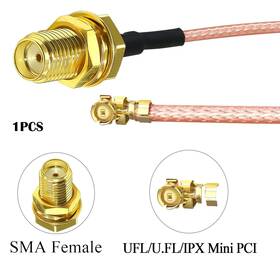 Tlz-815 Techzone 1pcs Rg178 Ufl To Sma Female 30cm Coax Cable For Wi-fi Antenna Mini Pci