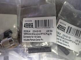 Con-02-100 Terrawave Solutions New Lot Of 9 Rptnc Plug M Connector F Pin