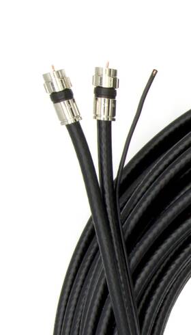 The Cimple Co 783629447776 25 Feet Black- Dual Rg6 Coaxial Cable With 18 Awg Copper Ground Wire - S The Cimple Co 783629447776 25 Feet Black- Dual Rg6 Coaxial Cable With 18 Awg Copper Ground Wire - S